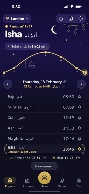 Prayers in Ramadan: Sehri ends in 8 hours 1 minute